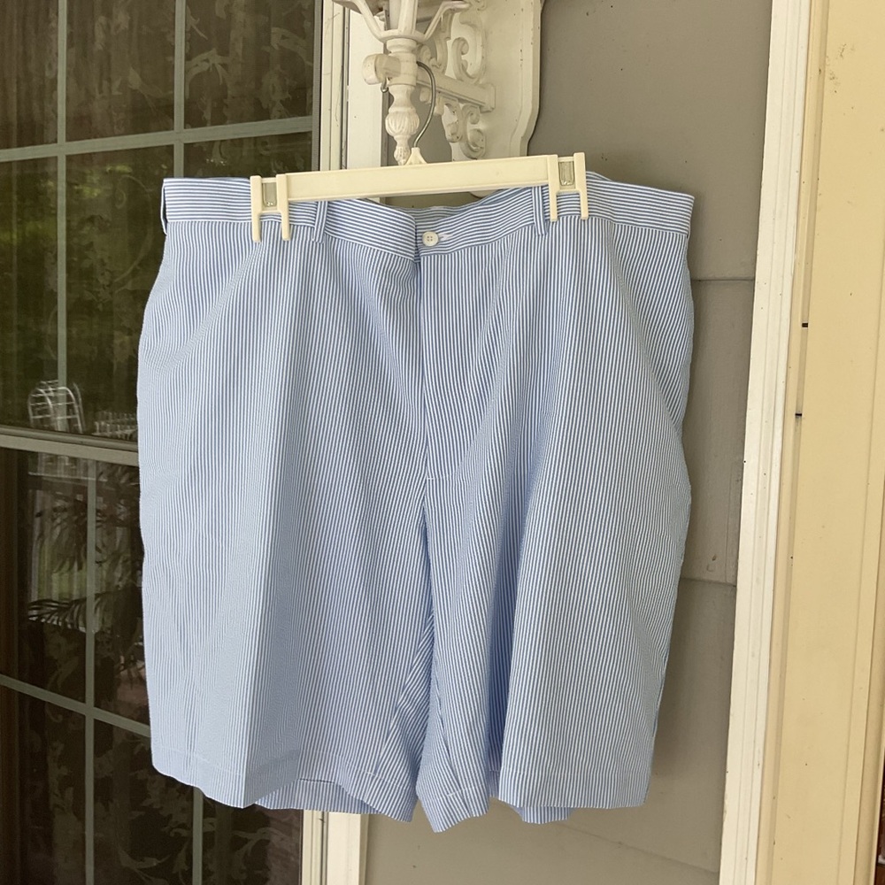 Pro Tour Coolplay Size 42 Men’s Golf Shorts NWOT Blue Stripe Inseam 10”